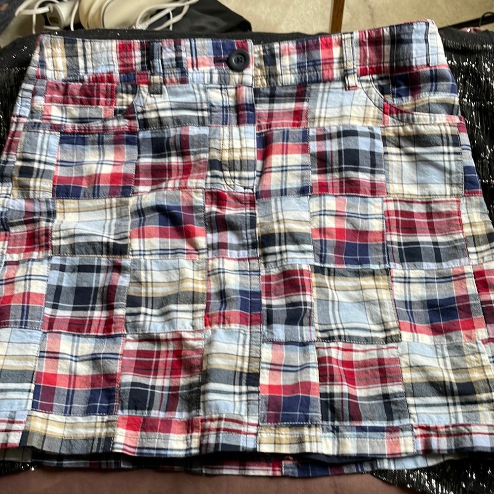 Ann Taylor madras plaid skirt sz 10